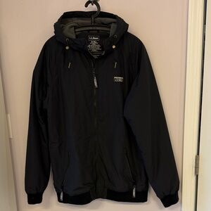 L.L. Bean Men's Black Insulated 3 Season Bomber Jacket